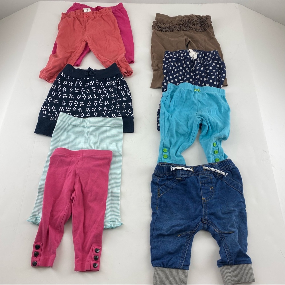 Baby girl pants lot 3 month / 0-3 month pants